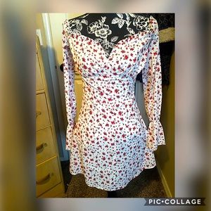 Tiger Mist floral off the shoulder dress
